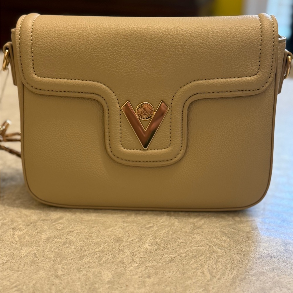 Valentino Orlandi Bone Crossbody Bag with Matching Pouch NWT $330 MSRP